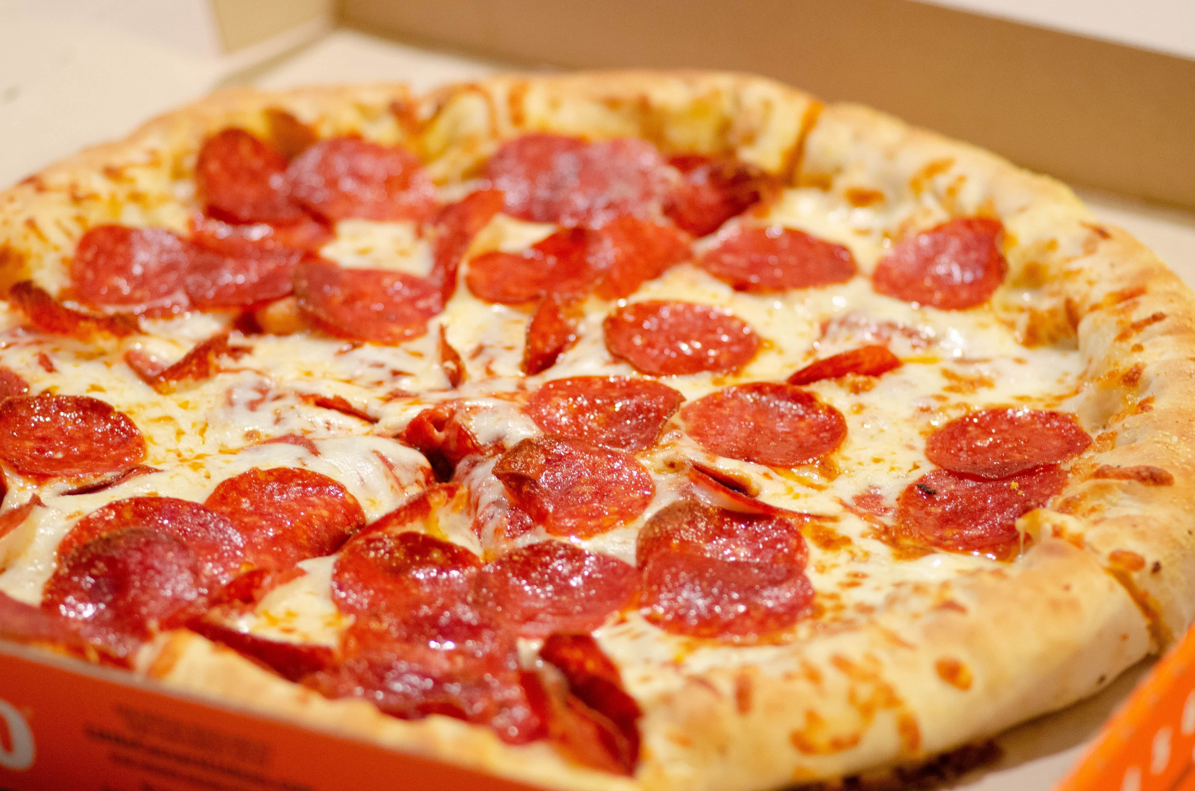 pizza, diavola, salam